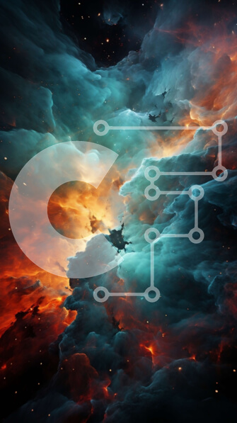 Intra Συλλεκτικό Ξύλινο Παζλ Plywood  4mm - Όμορφη εικόνα νεφελώματος με ζωηρά χρώματα και αστέρια στο φόντο Σε Ξύλινο Κουτί - Διαστάσεις Puzzle: 10x10 cm – 25 κομμάτια