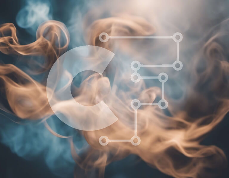 Intra Συλλεκτικό Ξύλινο Παζλ Plywood  4mm - Swirling Smoke σε μπλε και καφέ Σε Ξύλινο Κουτί - Διαστάσεις Puzzle: 10x10 cm – 25 κομμάτια