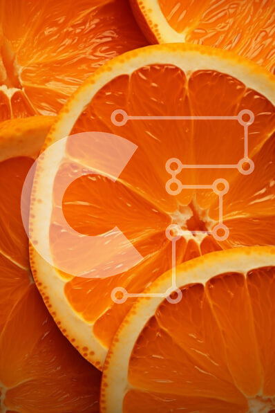 Σετ των 2 Intra Συλλεκτικό Ξύλινο Παζλ Plywood  4mm - Κοντινό πλάνο φέτες πορτοκαλιού Σε Ξύλινο Κουτί - Διαστάσεις: 10x10 cm – 25 κομμάτια