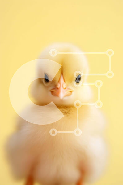 Σετ των 2 Intra Συλλεκτικό Ξύλινο Παζλ Plywood  4mm - Κίτρινο κοτόπουλο σε κίτρινο φόντο Σε Ξύλινο Κουτί - Διαστάσεις: 10x10 cm – 25 κομμάτια