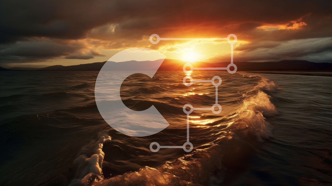 Intra Συλλεκτικό Ξύλινο Παζλ Plywood  4mm - Όμορφο ηλιοβασίλεμα πάνω από τον ωκεανό με τα κύματα να πέφτουν στην ακτή Σε Ξύλινο Κουτί - Διαστάσεις Puzzle: 10x10 cm – 25 κομμάτια