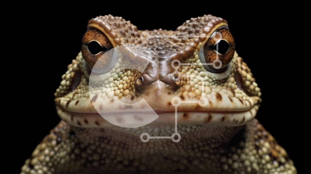 Intra Συλλεκτικό Ξύλινο Παζλ Plywood  4mm - Εκπληκτική εικόνα από κοντά ενός φρύνου με μεγάλα μάτια και τραχύ δέρμα Σε Ξύλινο Κουτί - Διαστάσεις: 10x10 cm – 25 κομμάτια