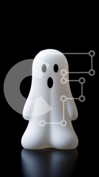 Intra Συλλεκτικό Ξύλινο Παζλ Plywood  4mm - Εκπληκτικό ειδώλιο φαντασμάτων σε μαύρο φόντο Σε Ξύλινο Κουτί - Διαστάσεις Puzzle: 10x10 cm – 25 κομμάτια