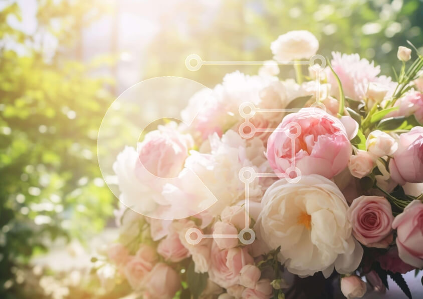 Intra Συλλεκτικό Ξύλινο Παζλ Plywood  4mm - Φρέσκα ροζ και λευκά λουλούδια σε ένα βάζο σε ένα τραπέζι Σε Ξύλινο Κουτί - Διαστάσεις: 10x10 cm – 25 κομμάτια