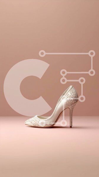 Intra Συλλεκτικό Ξύλινο Παζλ Plywood  4mm - Όμορφες λευκές ψηλοτάκουνες γόβες με λεπτομέρειες από δαντέλα Σε Ξύλινο Κουτί - Διαστάσεις Puzzle: 10x10 cm – 25 κομμάτια