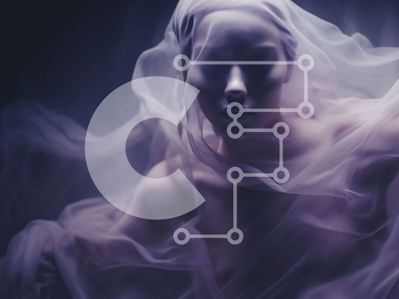 Intra Συλλεκτικό Ξύλινο Παζλ Plywood  4mm - Μυστηριώδης πλωτή γυναίκα με λευκό πέπλο Σε Ξύλινο Κουτί - Διαστάσεις Puzzle: 10x10 cm – 25 κομμάτια