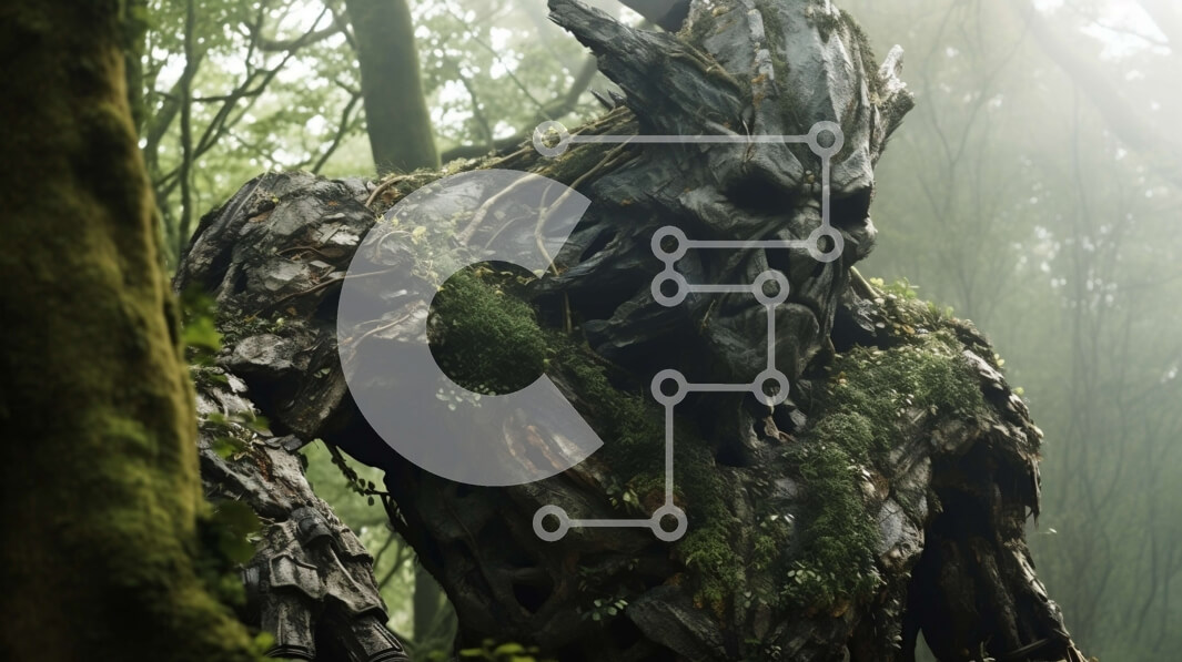 Intra Συλλεκτικό Ξύλινο Παζλ Plywood  4mm - Όμορφη εικόνα ενός τσακισμένου δέντρου σε ένα ποώδη δάσος Σε Ξύλινο Κουτί - Διαστάσεις: 10x10 cm – 25 κομμάτια