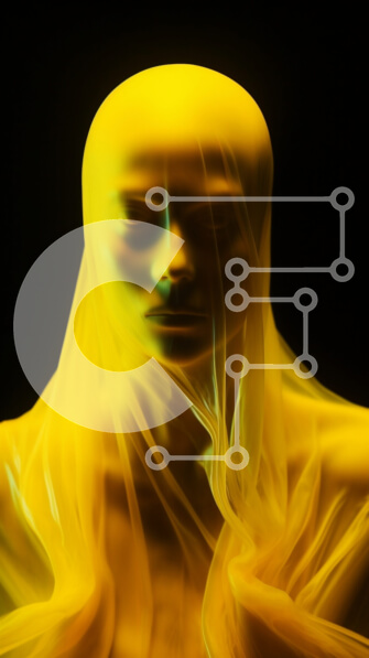 Intra Συλλεκτικό Ξύλινο Παζλ Plywood  4mm - Κίτρινο μανεκέν που επιπλέει στον αέρα Σε Ξύλινο Κουτί - Διαστάσεις Puzzle: 10x10 cm – 25 κομμάτια