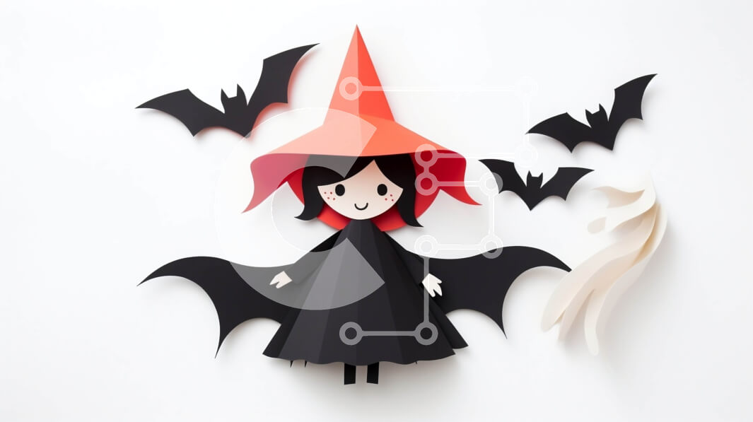 Intra Συλλεκτικό Ξύλινο Παζλ Plywood  4mm - Χαρτί μάγισσας αποκριάτικο κομμένο με νυχτερίδες Σε Ξύλινο Κουτί - Διαστάσεις Puzzle: 10x10 cm – 25 κομμάτια