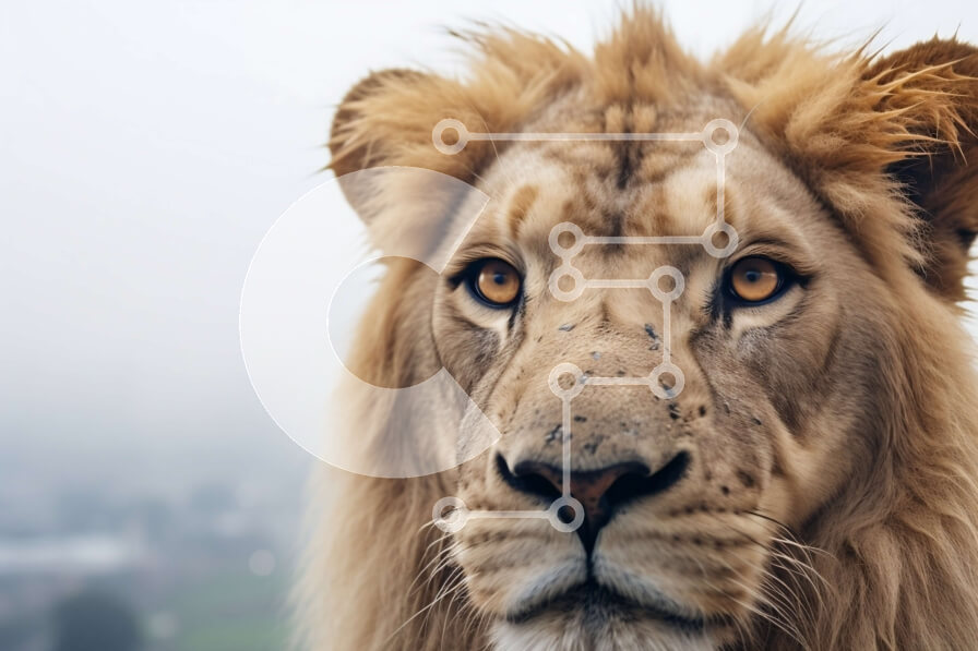 Σετ των 2 Intra Συλλεκτικό Ξύλινο Παζλ Plywood  4mm - Κοντινή εικόνα ενός λιονταριού Σε Ξύλινο Κουτί - Διαστάσεις: 10x10 cm – 25 κομμάτια