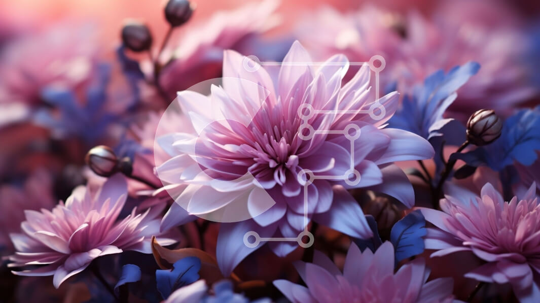 Intra Συλλεκτικό Ξύλινο Παζλ Plywood  4mm - Όμορφο μπουκέτο με ροζ και μωβ λουλούδια σε βάζο Σε Ξύλινο Κουτί - Διαστάσεις: 10x10 cm – 25 κομμάτια