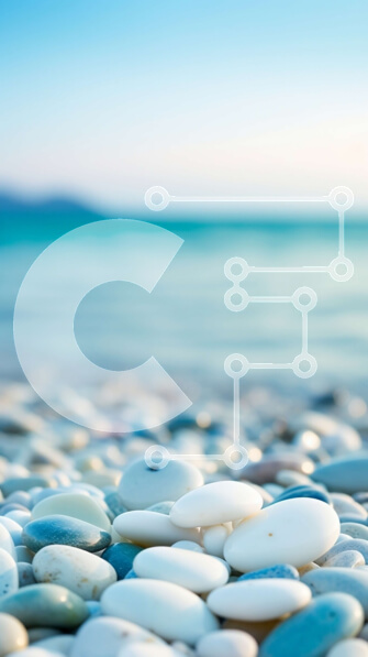 Σετ των 2 Intra Συλλεκτικό Ξύλινο Παζλ Plywood  4mm - Όμορφη εικόνα της παραλίας με λευκά βότσαλα και γαλάζια νερά Σε Ξύλινο Κουτί - Διαστάσεις: 10x10 cm – 25 κομμάτια