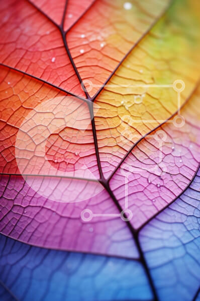 Σετ των 2 Intra Συλλεκτικό Ξύλινο Παζλ Plywood  4mm - Όμορφη εικόνα ενός πολύχρωμου φύλλου με σταγόνες βροχής Σε Ξύλινο Κουτί - Διαστάσεις: 10x10 cm – 25 κομμάτια