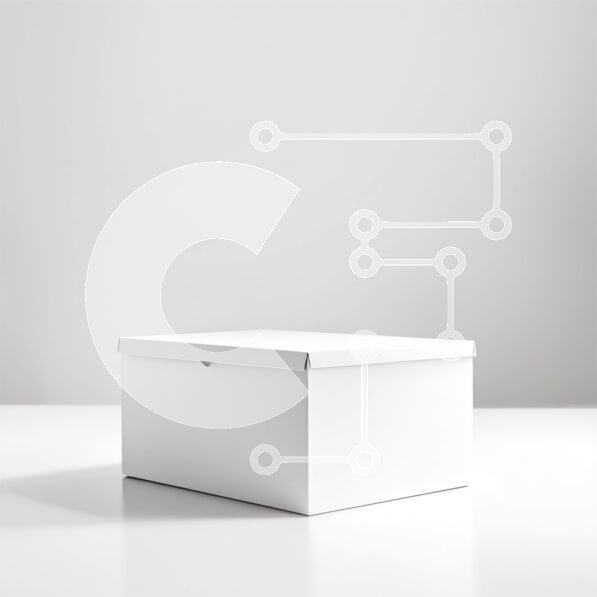 Intra Συλλεκτικό Ξύλινο Παζλ Plywood  4mm - Άδειο λευκό χάρτινο κουτί στο τραπέζι Σε Ξύλινο Κουτί - Διαστάσεις: 10x10 cm – 25 κομμάτια