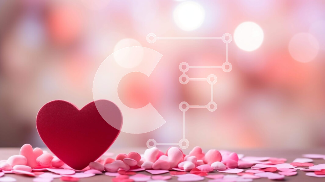 Intra Συλλεκτικό Ξύλινο Παζλ Plywood  4mm - Ημέρα του Αγίου Βαλεντίνου καρδιά φόντο με ροζ και λευκές καρδιές Σε Ξύλινο Κουτί - Διαστάσεις Puzzle: 10x10 cm – 25 κομμάτια