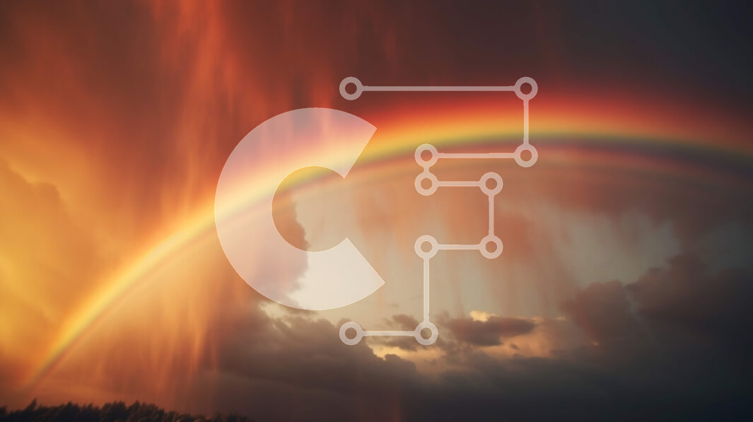 Intra Συλλεκτικό Ξύλινο Παζλ Plywood  4mm - Όμορφη εικόνα ενός ουράνιου τόξου και σκοτεινά σύννεφα στον ουρανό Σε Ξύλινο Κουτί - Διαστάσεις: 10x10 cm – 25 κομμάτια