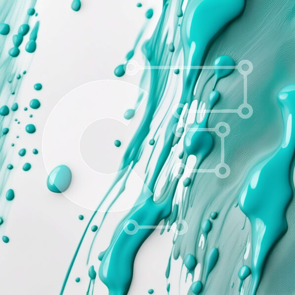 Intra Συλλεκτικό Ξύλινο Παζλ Plywood  4mm - Ζωντανή μπλε μπογιά Splatter κινηματογράφηση σε πρώτο πλάνο σε λευκό φόντο Σε Ξύλινο Κουτί - Διαστάσεις Puzzle: 10x10 cm – 25 κομμάτια