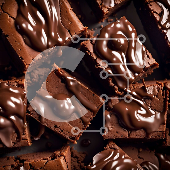 Σετ των 2 Intra Συλλεκτικό Ξύλινο Παζλ Plywood  4mm - Πεντανόστιμα μπράουνις σοκολάτας με σοκολάτα Σε Ξύλινο Κουτί - Διαστάσεις: 10x10 cm – 25 κομμάτια