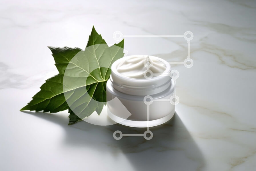 Intra Συλλεκτικό Ξύλινο Παζλ Plywood  4mm - Όμορφη εικόνα ενός λευκού βάζου με ένα πράσινο φύλλο στην κορυφή Σε Ξύλινο Κουτί - Διαστάσεις: 10x10 cm – 25 κομμάτια