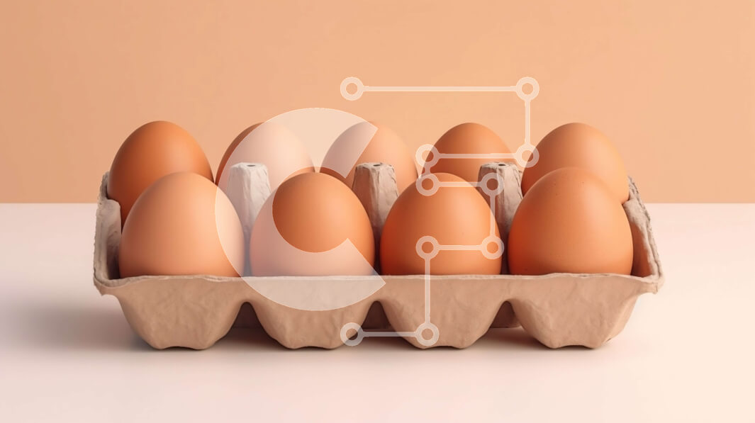 Σετ των 2 Intra Συλλεκτικό Ξύλινο Παζλ Plywood  4mm - Κουτί με καφέ αυγά σε λευκή επιφάνεια Σε Ξύλινο Κουτί - Διαστάσεις: 10x10 cm – 25 κομμάτια