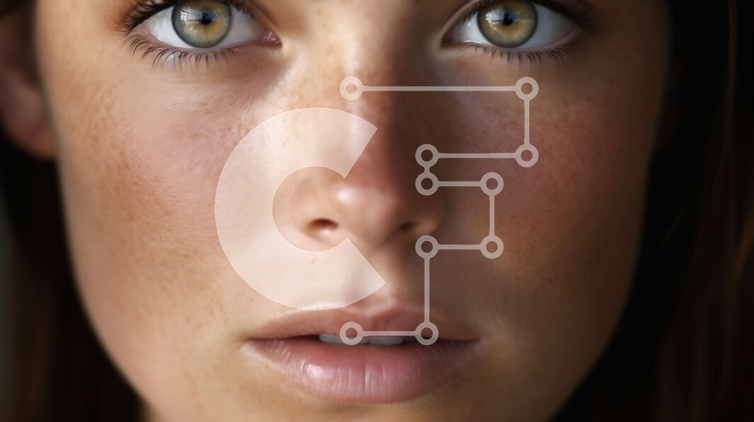 Intra Συλλεκτικό Ξύλινο Παζλ Plywood  4mm - Κοντινό πλάνο πορτρέτο μιας νεαρής γυναίκας με πράσινα μάτια Σε Ξύλινο Κουτί - Διαστάσεις Puzzle: 10x10 cm – 25 κομμάτια