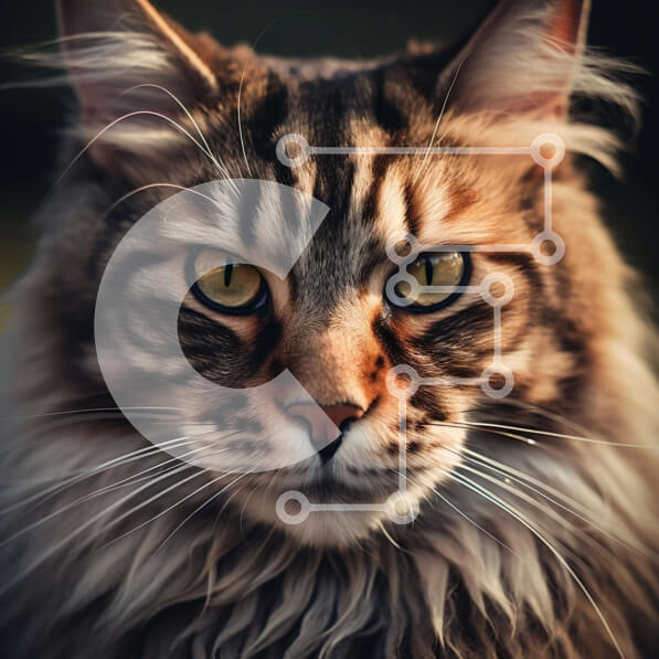 Intra Συλλεκτικό Ξύλινο Παζλ Plywood  4mm - Εκπληκτική κινηματογράφηση σε πρώτο πλάνο μιας γάτας με όμορφα πράσινα μάτια Σε Ξύλινο Κουτί - Διαστάσεις: 10x10 cm – 25 κομμάτια