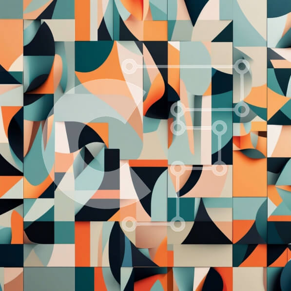 Intra Συλλεκτικό Ξύλινο Παζλ Plywood  4mm - Ζωντανό γεωμετρικό σχέδιο σε έντονα χρώματα Σε Ξύλινο Κουτί - Διαστάσεις Puzzle: 10x10 cm – 25 κομμάτια