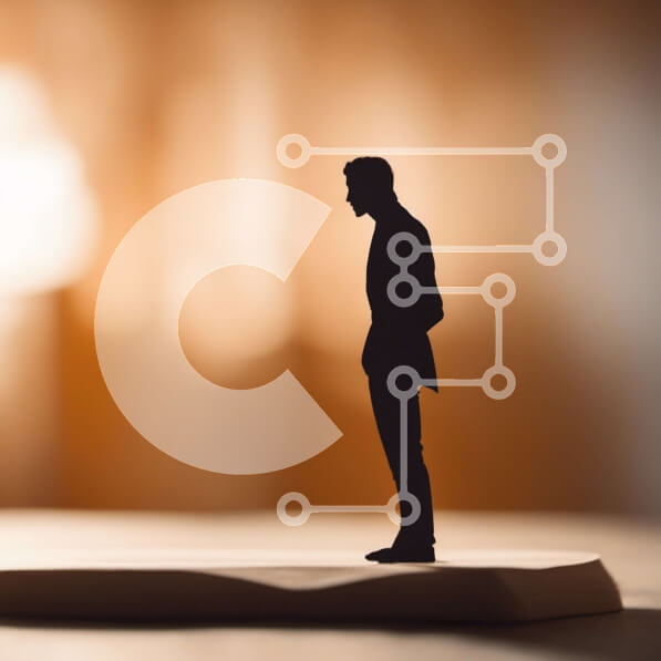 Intra Συλλεκτικό Ξύλινο Παζλ Plywood  4mm - Σιλουέτα ενός άνδρα που στέκεται σε ένα βιβλίο Σε Ξύλινο Κουτί - Διαστάσεις Puzzle: 10x10 cm – 25 κομμάτια