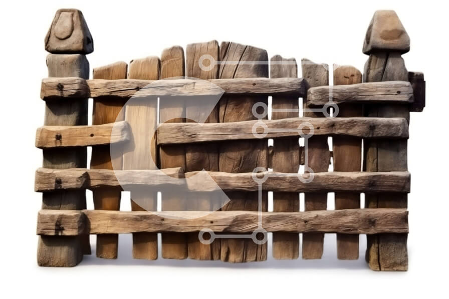 Intra Συλλεκτικό Ξύλινο Παζλ Plywood  4mm - Όμορφη εικόνα ενός ξύλινου φράχτη με κενά Σε Ξύλινο Κουτί - Διαστάσεις Puzzle: 10x10 cm – 25 κομμάτια