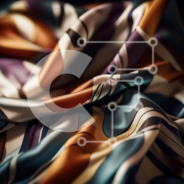 Intra Συλλεκτικό Ξύλινο Παζλ Plywood  4mm - Ζωντανό και δυναμικό αφηρημένο ύφασμα σχεδίων Σε Ξύλινο Κουτί - Διαστάσεις Puzzle: 10x10 cm – 25 κομμάτια