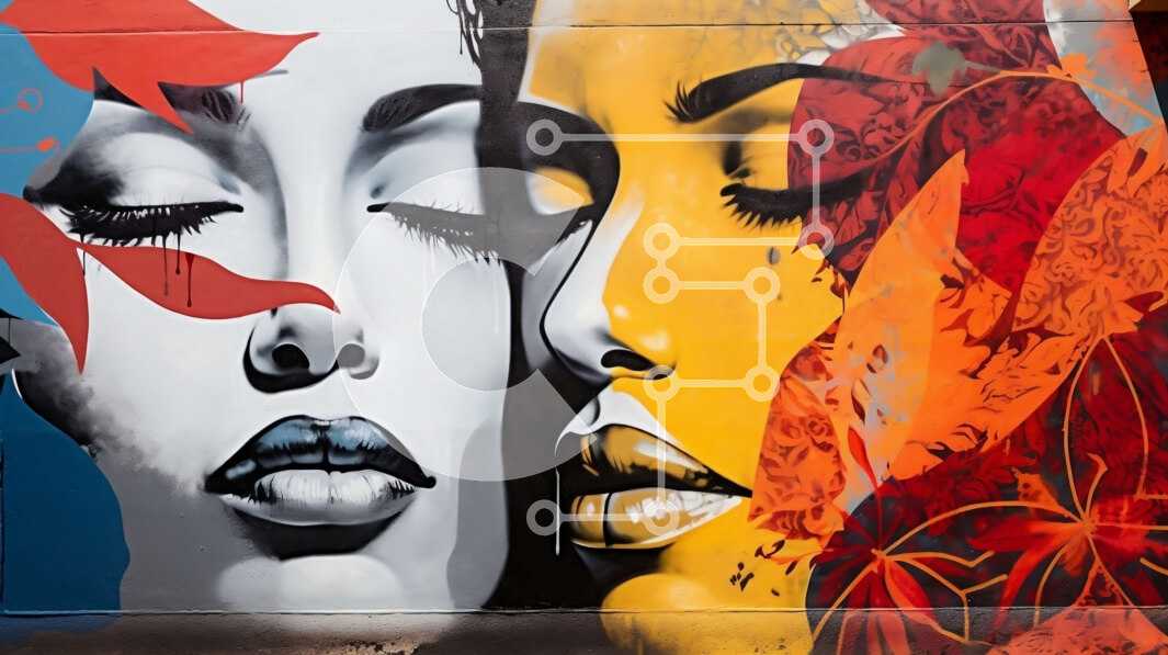 Intra Συλλεκτικό Ξύλινο Παζλ Plywood  4mm - Κομψό πορτρέτο δύο γυναικών με μοναδικό κραγιόν και χτενίσματα Σε Ξύλινο Κουτί - Διαστάσεις Puzzle: 10x10 cm – 25 κομμάτια