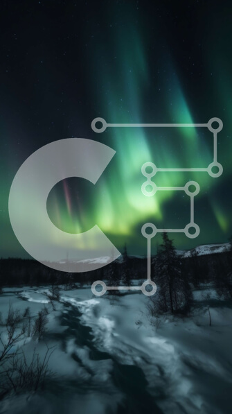 Σετ των 2 Intra Συλλεκτικό Ξύλινο Παζλ Plywood  4mm - Εκπληκτική εικόνα της Aurora Borealis που φωτίζει τον νυχτερινό ουρανό πάνω από το χιονισμένο τοπίο Σε Ξύλινο Κουτί - Διαστάσεις: 10x10 cm – 25 κομμάτια