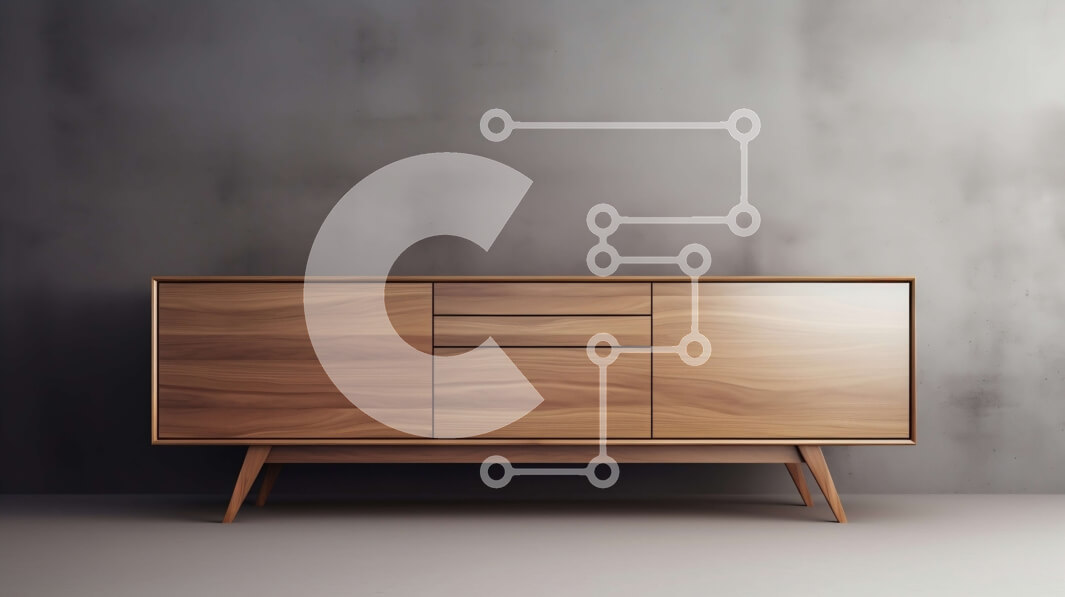 Intra Συλλεκτικό Ξύλινο Παζλ Plywood  4mm - Μινιμαλιστικός ξύλινος μπουφές με συρτάρια και πόρτες Σε Ξύλινο Κουτί - Διαστάσεις Puzzle: 10x10 cm – 25 κομμάτια