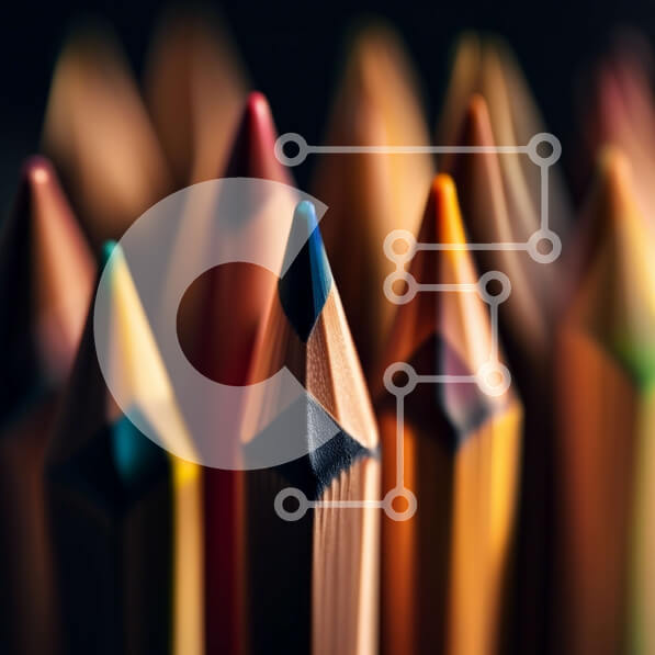 Intra Συλλεκτικό Ξύλινο Παζλ Plywood  4mm - Ζωντανή εικόνα με πολύχρωμα μολύβια σε σειρά Σε Ξύλινο Κουτί - Διαστάσεις: 10x10 cm – 25 κομμάτια