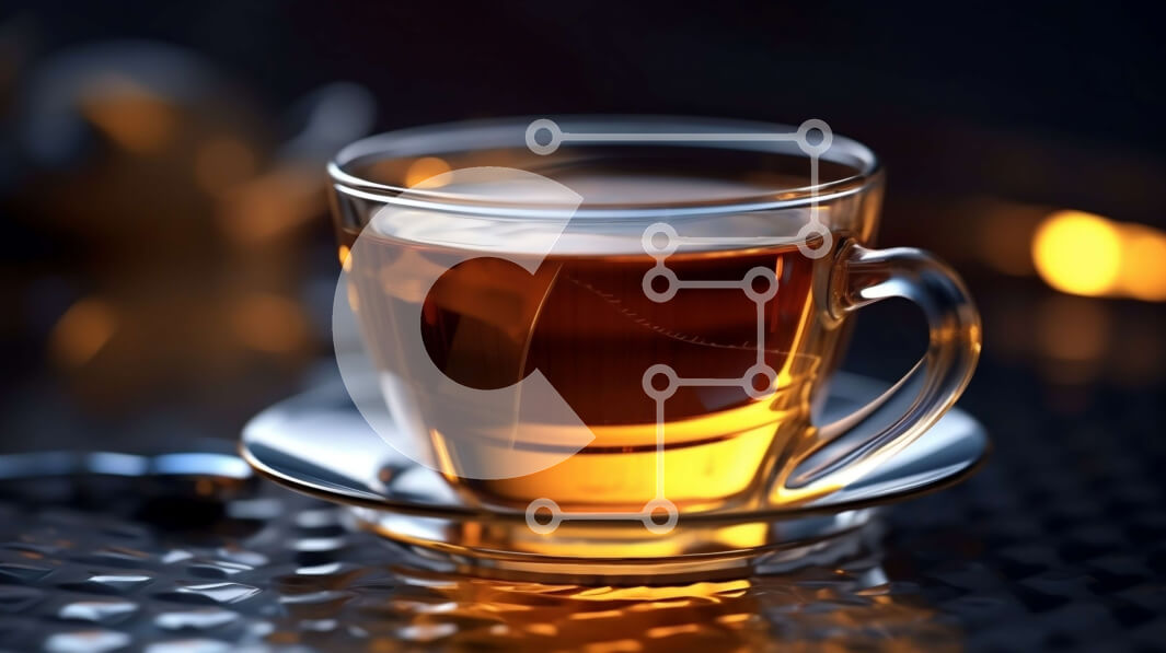 Σετ των 2 Intra Συλλεκτικό Ξύλινο Παζλ Plywood  4mm - Κομψό φλιτζάνι τσάι σε κομψή μαύρη επιφάνεια Σε Ξύλινο Κουτί - Διαστάσεις: 10x10 cm – 25 κομμάτια