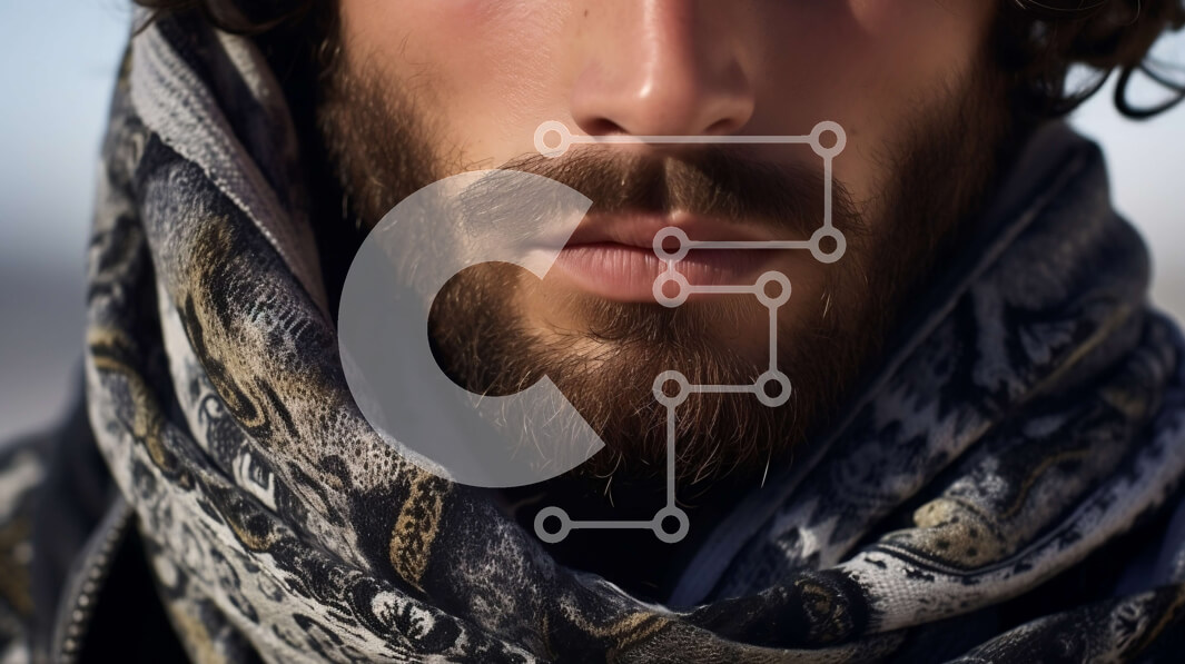 Intra Συλλεκτικό Ξύλινο Παζλ Plywood  4mm - Κομψός άντρας στην έρημο με μαύρο μπουφάν και δερμάτινο μπουφάν Σε Ξύλινο Κουτί - Διαστάσεις Puzzle: 10x10 cm – 25 κομμάτια