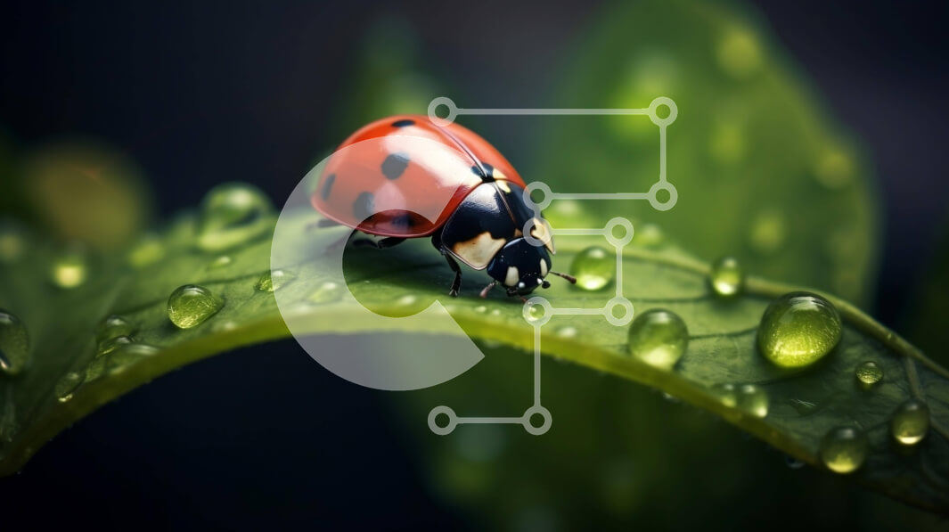 Intra Συλλεκτικό Ξύλινο Παζλ Plywood  4mm - Πασχαλίτσα στα πράσινα φύλλα με σταγονίδια νερού Σε Ξύλινο Κουτί - Διαστάσεις: 10x10 cm – 25 κομμάτια