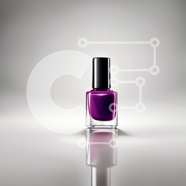 Σετ των 2 Intra Συλλεκτικό Ξύλινο Παζλ Plywood  4mm - Κομψό και μοντέρνο μωβ μπουκάλι βερνίκι νυχιών - Purple Reign Σε Ξύλινο Κουτί - Διαστάσεις: 10x10 cm – 25 κομμάτια