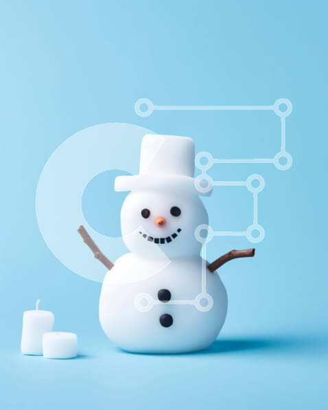 Intra Συλλεκτικό Ξύλινο Παζλ Plywood  4mm - Χειμερινή διακόσμηση: Ειδώλιο χιονάνθρωπου με κηροπήγια Σε Ξύλινο Κουτί - Διαστάσεις Puzzle: 10x10 cm – 25 κομμάτια