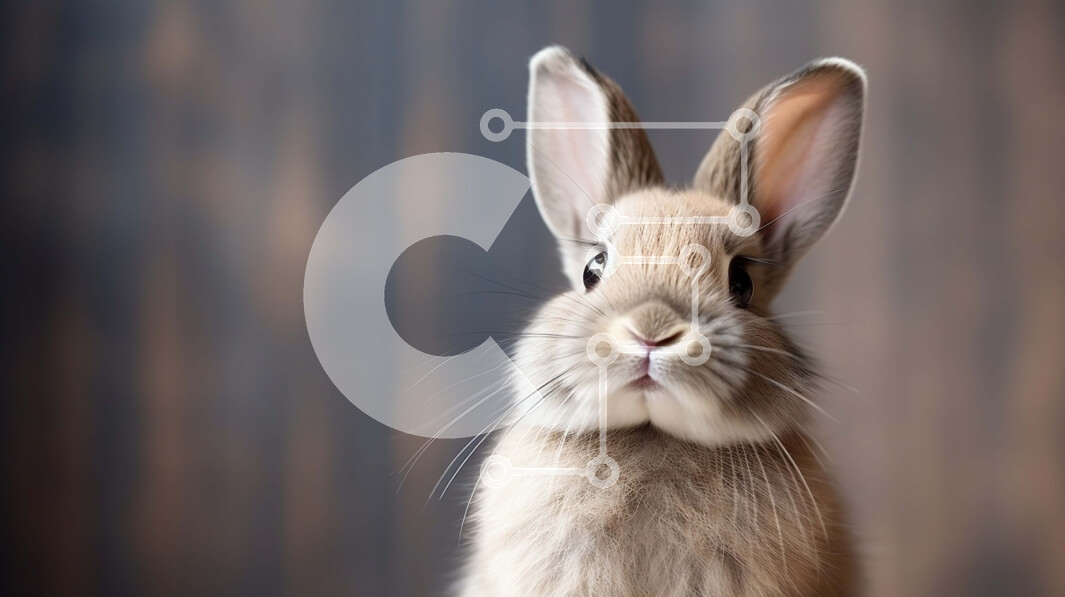 Intra Συλλεκτικό Ξύλινο Παζλ Plywood  4mm - Περίεργο καφέ κουνέλι που στέκεται στην ξύλινη επιφάνεια Σε Ξύλινο Κουτί - Διαστάσεις: 10x10 cm – 25 κομμάτια