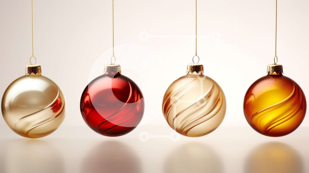 Intra Συλλεκτικό Ξύλινο Παζλ Plywood  4mm - Πολύχρωμα χριστουγεννιάτικα στολίδια που κρέμονται Σε Ξύλινο Κουτί - Διαστάσεις: 10x10 cm – 25 κομμάτια