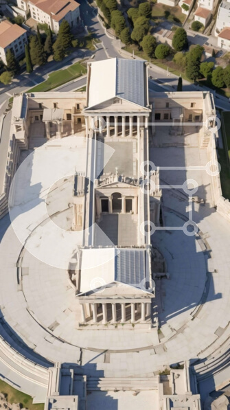 Intra Συλλεκτικό Ξύλινο Παζλ Plywood  4mm - Αρχαίο κυκλικό κτήριο στην Αθήνα, Ελλάδα Σε Ξύλινο Κουτί - Διαστάσεις Puzzle: 10x10 cm – 25 κομμάτια