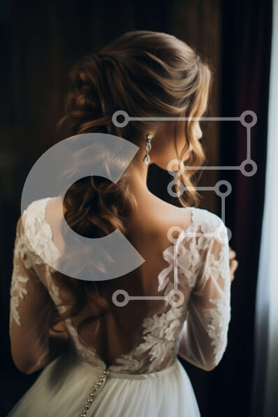 Intra Συλλεκτικό Ξύλινο Παζλ Plywood  4mm - Εκπληκτική εικόνα μιας νύφης με λευκό νυφικό στο ηλιοβασίλεμα Σε Ξύλινο Κουτί - Διαστάσεις Puzzle: 10x10 cm – 25 κομμάτια