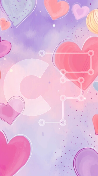 Intra Συλλεκτικό Ξύλινο Παζλ Plywood  4mm - Πολύχρωμο φόντο καρδιά με πλωτές καρδιές Σε Ξύλινο Κουτί - Διαστάσεις Puzzle: 10x10 cm – 25 κομμάτια