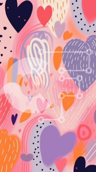 Intra Συλλεκτικό Ξύλινο Παζλ Plywood  4mm - Πολύχρωμο αφηρημένο μοτίβο καρδιάς Σε Ξύλινο Κουτί - Διαστάσεις Puzzle: 10x10 cm – 25 κομμάτια