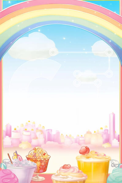 Σετ των 2 Intra Συλλεκτικό Ξύλινο Παζλ Plywood  4mm - Πολύχρωμα cupcakes και επιδόρπια με φόντο το ουράνιο τόξο Σε Ξύλινο Κουτί - Διαστάσεις: 10x10 cm – 25 κομμάτια