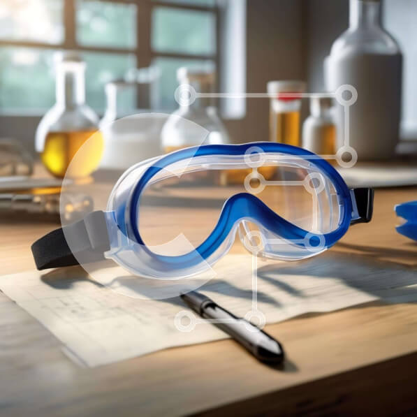 Intra Συλλεκτικό Ξύλινο Παζλ Plywood  4mm - Επιστημονικός πίνακας εργαστηρίου με γυαλιά, δοκιμαστικούς σωλήνες και μπουκάλια Σε Ξύλινο Κουτί - Διαστάσεις Puzzle: 10x10 cm – 25 κομμάτια