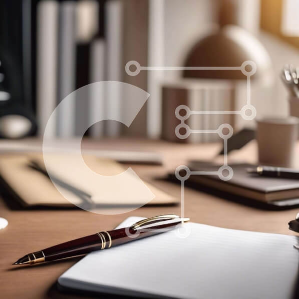 Intra Συλλεκτικό Ξύλινο Παζλ Plywood  4mm - Γραφείο με ανοιχτό σημειωματάριο, στυλό και φλιτζάνι καφέ Σε Ξύλινο Κουτί - Διαστάσεις Puzzle: 10x10 cm – 25 κομμάτια