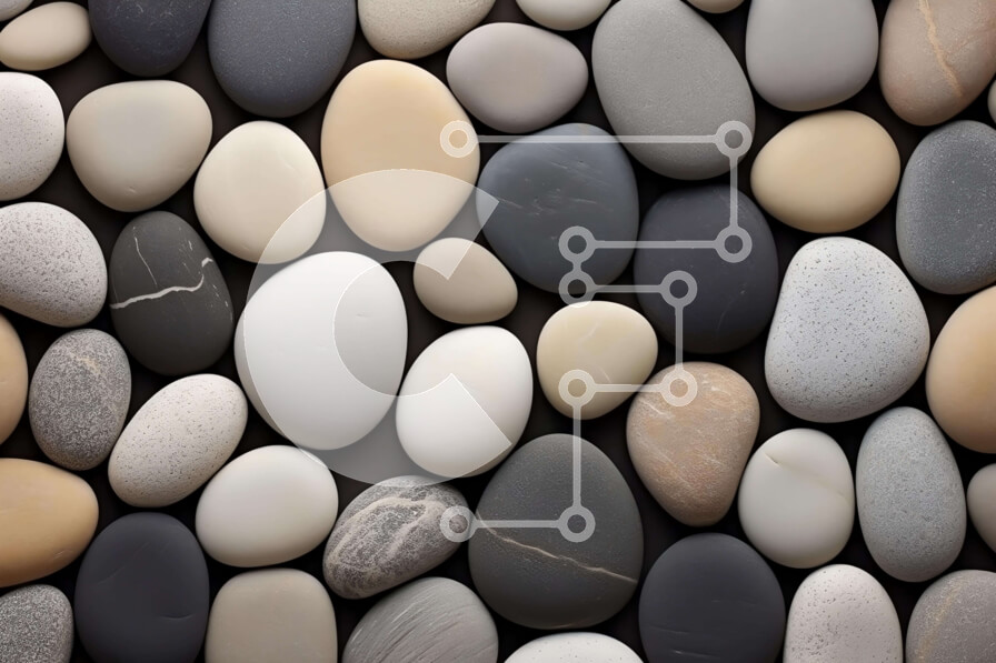 Intra Συλλεκτικό Ξύλινο Παζλ Plywood  4mm - Συλλογή από βότσαλα σε διάφορα σχήματα και μεγέθη Σε Ξύλινο Κουτί - Διαστάσεις: 10x10 cm – 25 κομμάτια