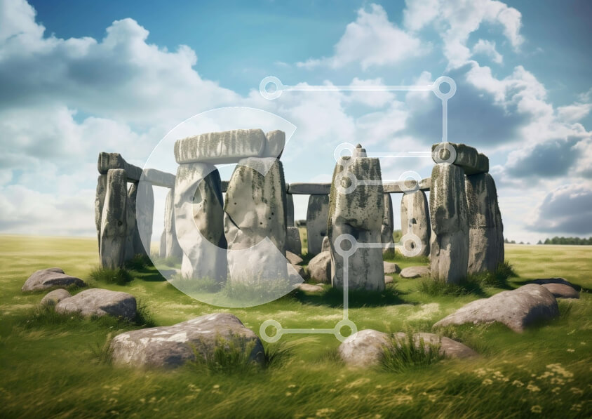 Intra Συλλεκτικό Ξύλινο Παζλ Plywood  4mm - Αρχαίο Stonehenge στην Αγγλία Σε Ξύλινο Κουτί - Διαστάσεις Puzzle: 10x10 cm – 25 κομμάτια